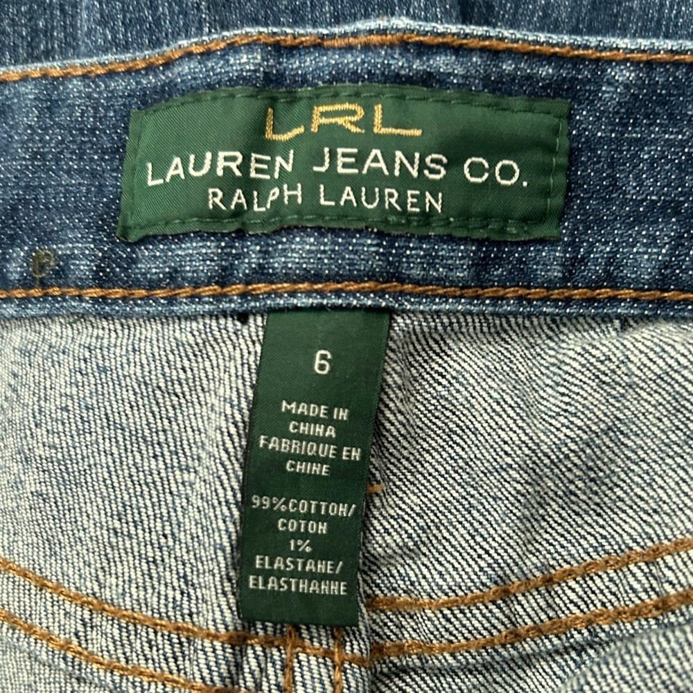 Lauren Ralph Lauren Shorts Womens 6 Blue Jean Denim Bermuda Stretch LRL - Picture 3 of 6